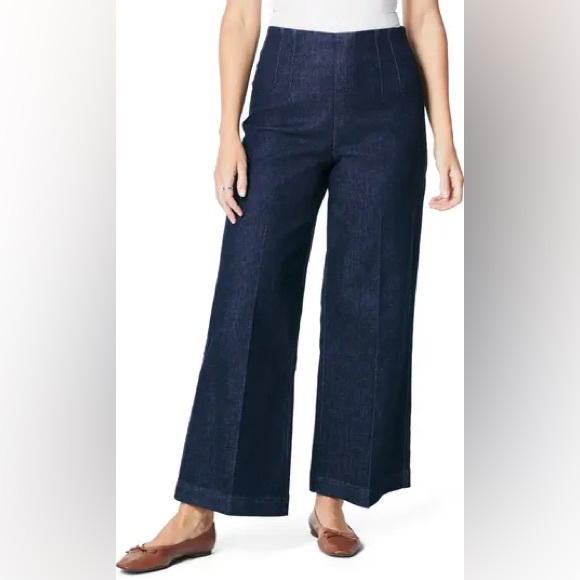 SPANX Pants - Spanx Women’s Zero Waistband Crop Wide Leg Jeans size Medium